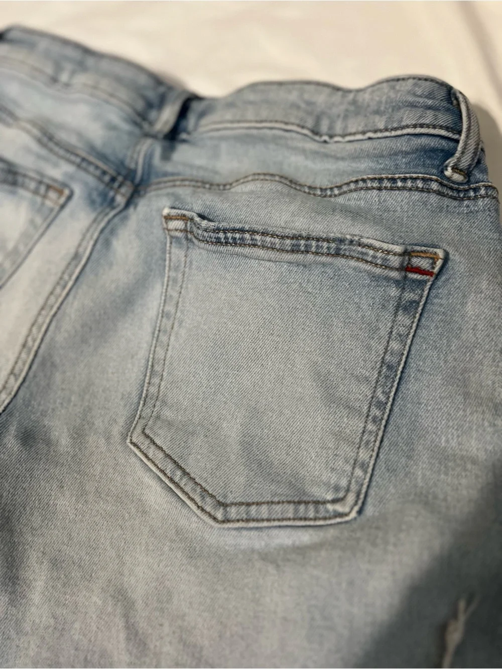Light Wash Distressed Denim Shorts - Edgely Jeans size 8